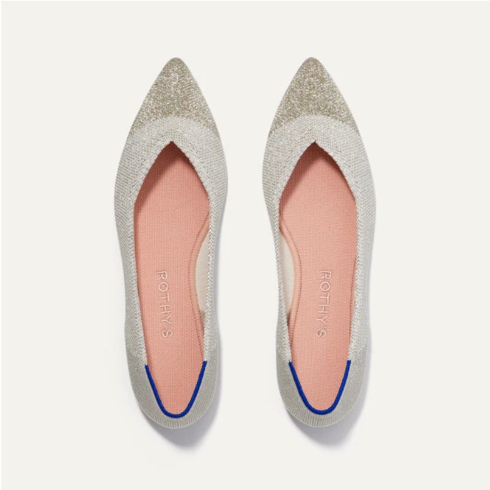 Rothy’s The Point in Diamond Metallic 8